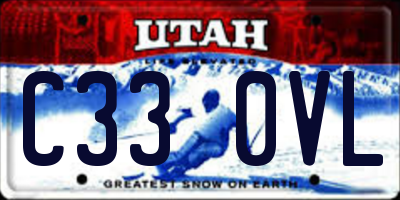 UT license plate C330VL