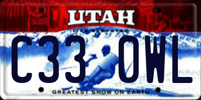UT license plate C330WL