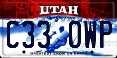 UT license plate C330WP