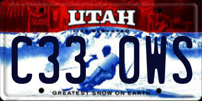 UT license plate C330WS