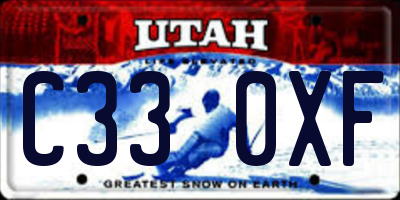 UT license plate C330XF
