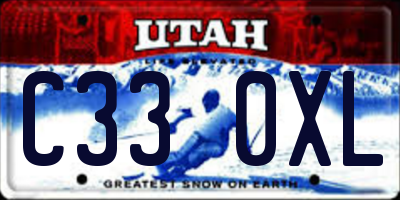 UT license plate C330XL