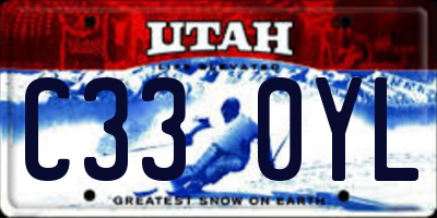 UT license plate C330YL