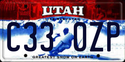 UT license plate C330ZP