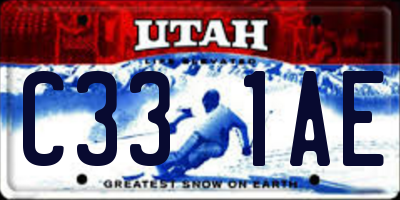 UT license plate C331AE
