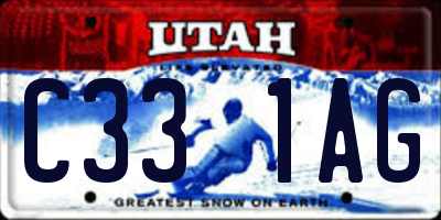 UT license plate C331AG
