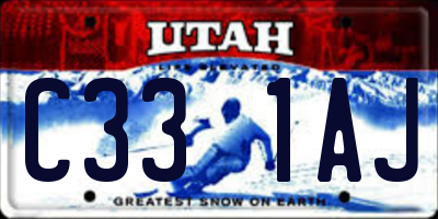 UT license plate C331AJ