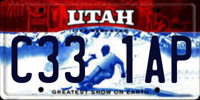 UT license plate C331AP