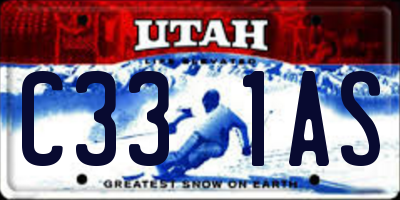 UT license plate C331AS