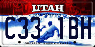 UT license plate C331BH