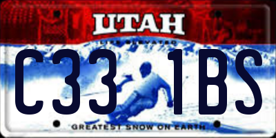 UT license plate C331BS