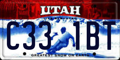 UT license plate C331BT