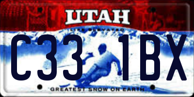 UT license plate C331BX