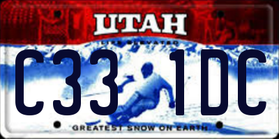 UT license plate C331DC