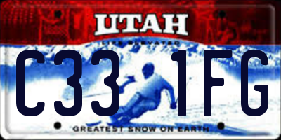 UT license plate C331FG