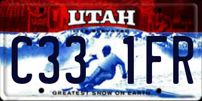 UT license plate C331FR