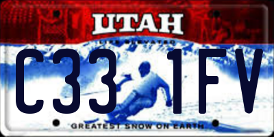 UT license plate C331FV