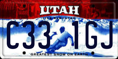 UT license plate C331GJ