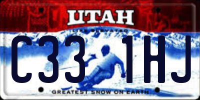 UT license plate C331HJ