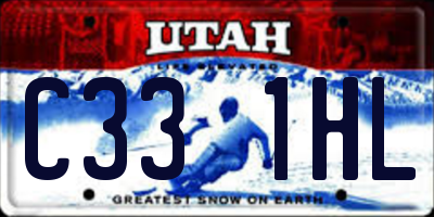 UT license plate C331HL