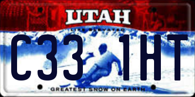 UT license plate C331HT
