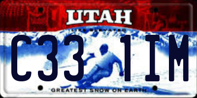 UT license plate C331IM