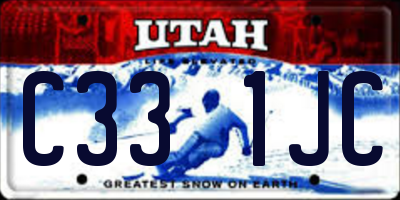 UT license plate C331JC