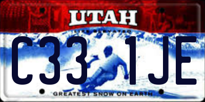 UT license plate C331JE