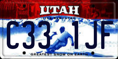 UT license plate C331JF