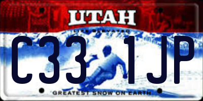 UT license plate C331JP