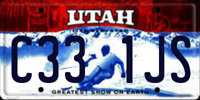 UT license plate C331JS