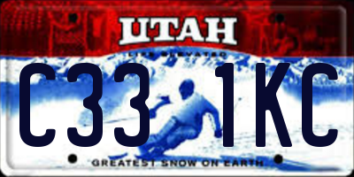 UT license plate C331KC