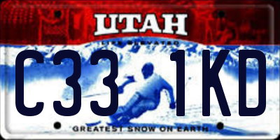 UT license plate C331KD