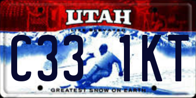 UT license plate C331KT