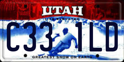 UT license plate C331LD