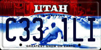 UT license plate C331LI
