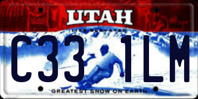UT license plate C331LM