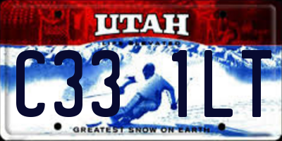 UT license plate C331LT