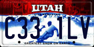 UT license plate C331LV