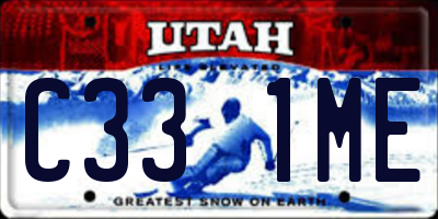 UT license plate C331ME