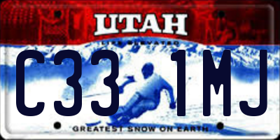 UT license plate C331MJ