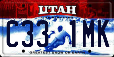 UT license plate C331MK