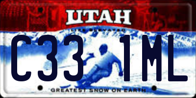 UT license plate C331ML