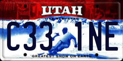 UT license plate C331NE