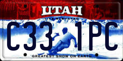 UT license plate C331PC