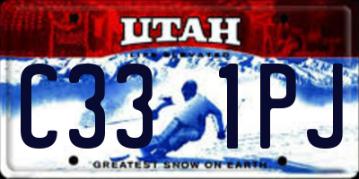UT license plate C331PJ
