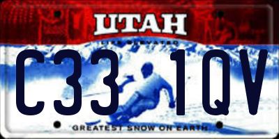 UT license plate C331QV