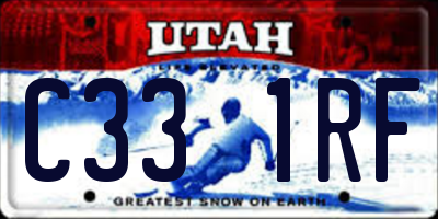 UT license plate C331RF