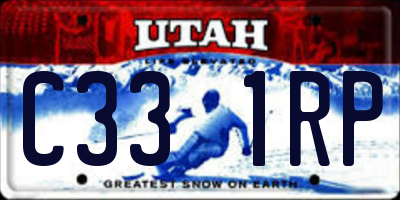 UT license plate C331RP