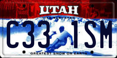 UT license plate C331SM